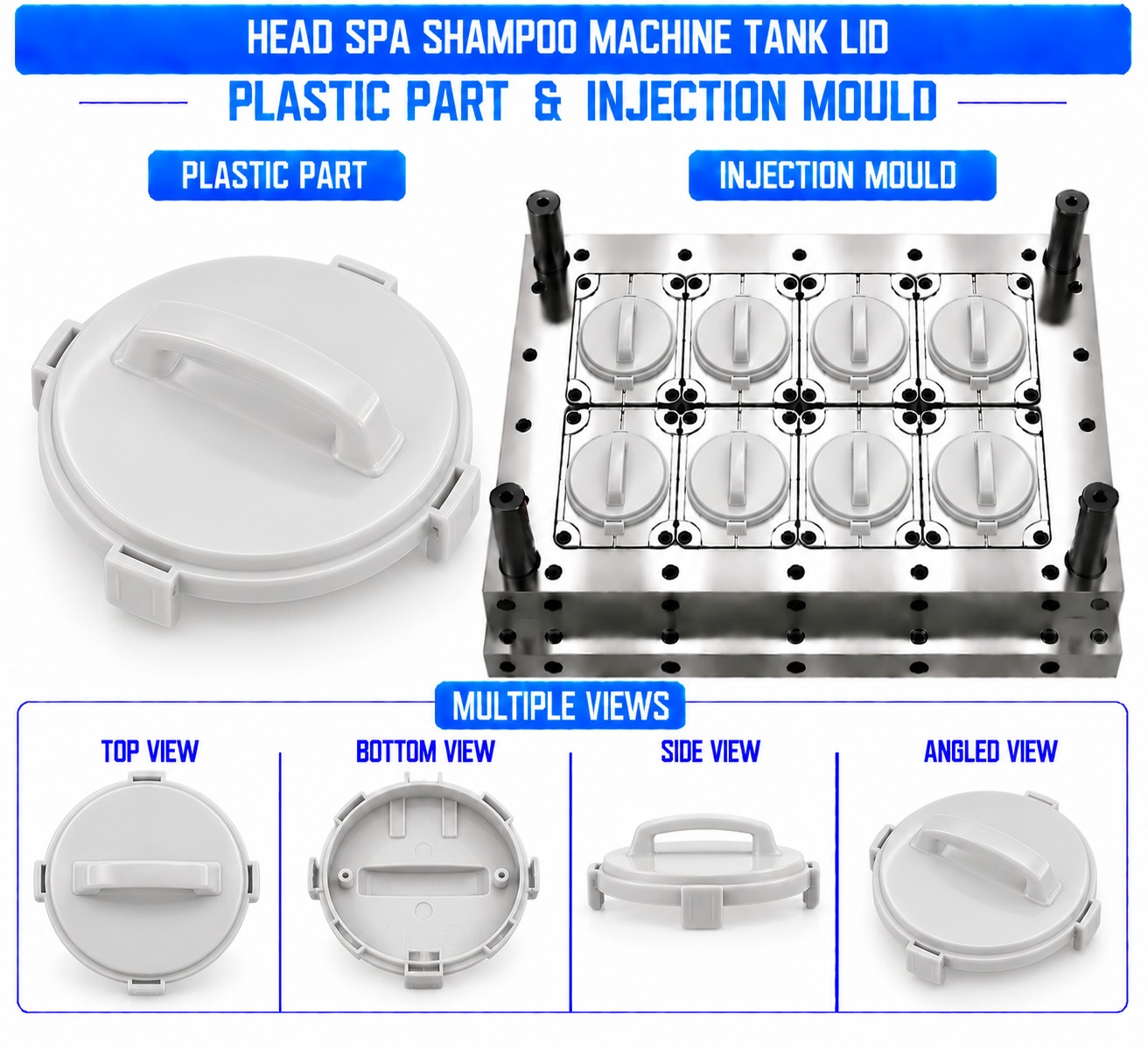 Head Spa Shampoo Machine Plastic Tank Lid Mould and Moulding Services